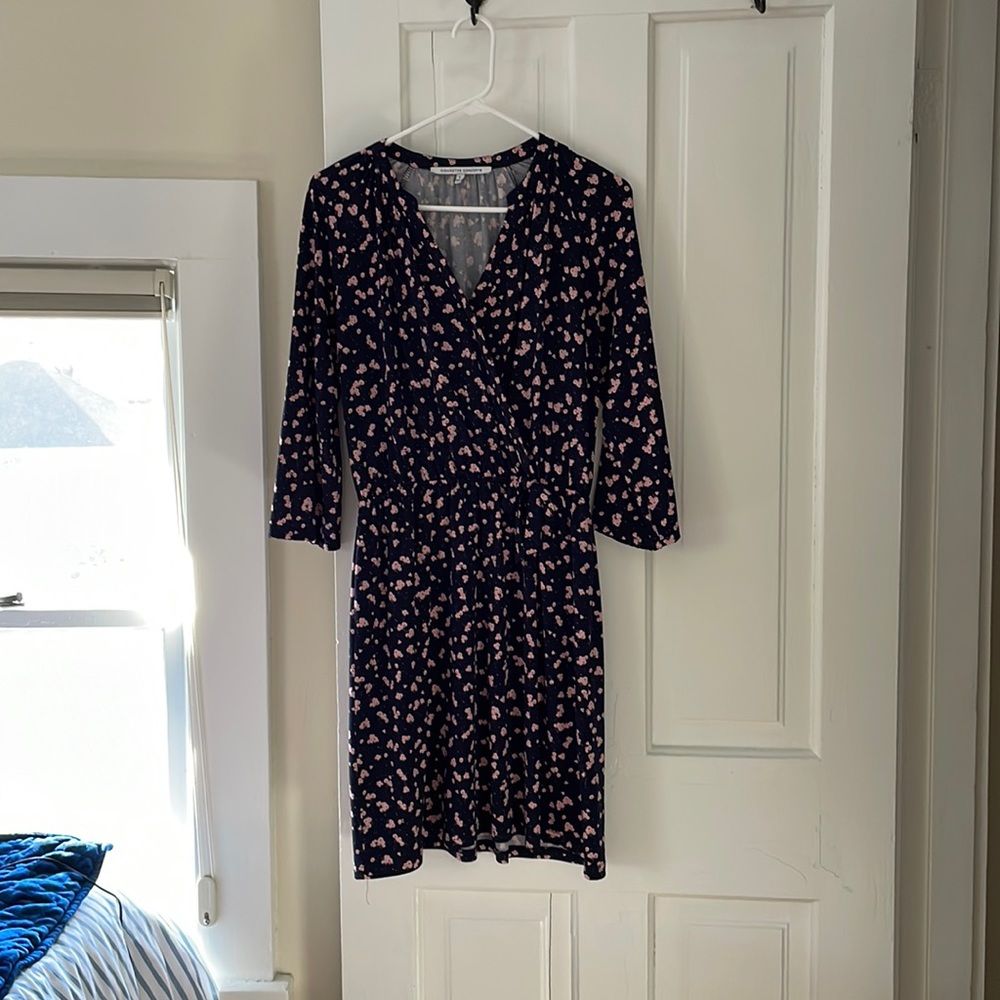 3/4 sleeve wrap dress floral perfect for work!